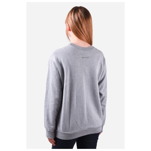 NEW Gucci x Disney Grey Flash Donald Duck Sweatshirt Size XL Crewneck Distressed - Picture 2 of 16